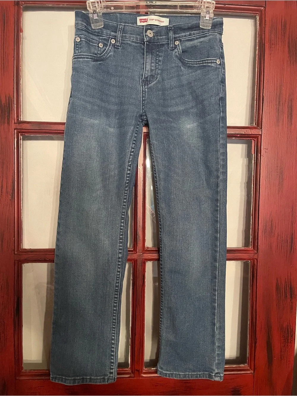 Levi's Kids Straight Leg Jeans in Medium Blue Wash